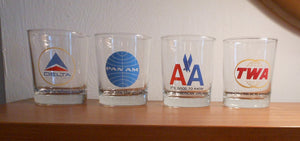 Vintage Set of 4 Airline Rocks Glasses