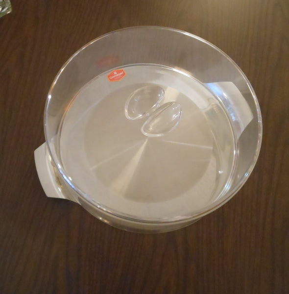 Stainless Cake Plate with Acrylic Cover