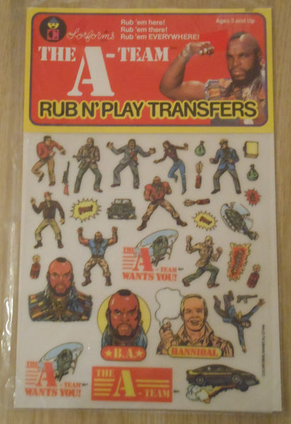 1983 A-Team Rub N' Play Transfers