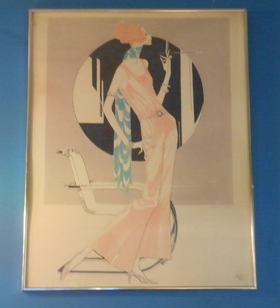 Framed Betty Brader Fashion Art Deco Print