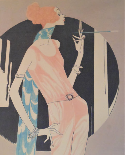 Framed Betty Brader Fashion Art Deco Print
