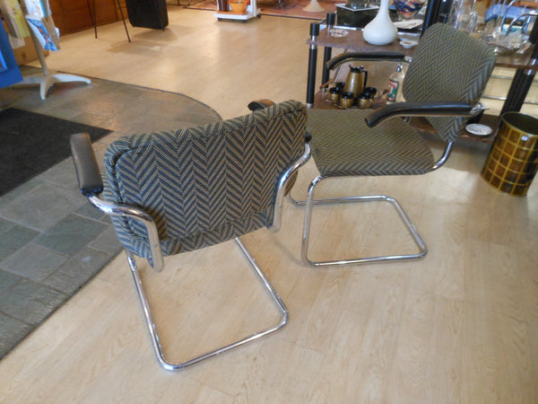 Pair of Breuer for Knoll Cesca Arm Chairs