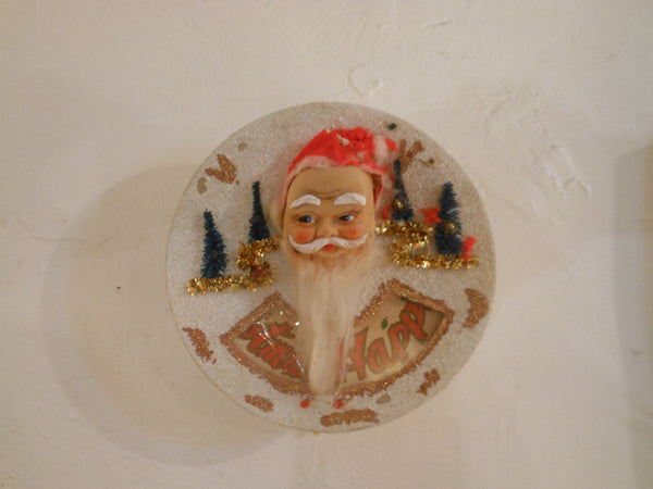 Vintage Musical Santa Happy Holidays