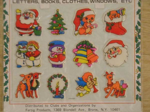 Vintage Christmas Puffy Stickers