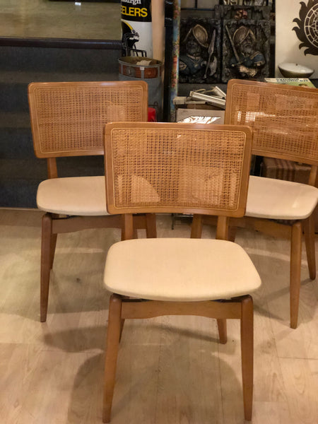 4 Stakmore Cane Back Folding chairs