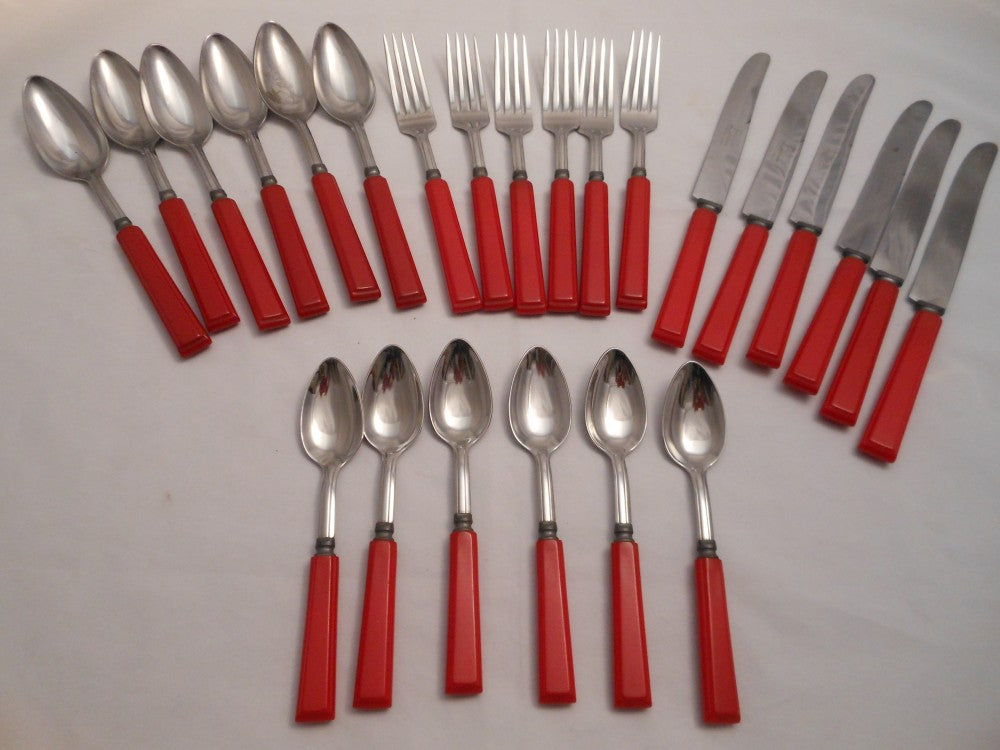 Vintage Red Bakelite popular Utensils