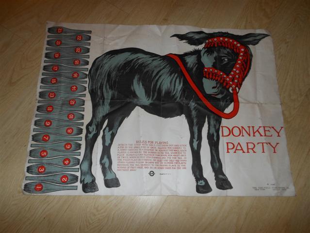 1926 Pin the Tail on the Donkey Game