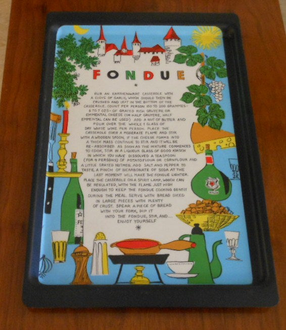 Fondue Recipe Tray