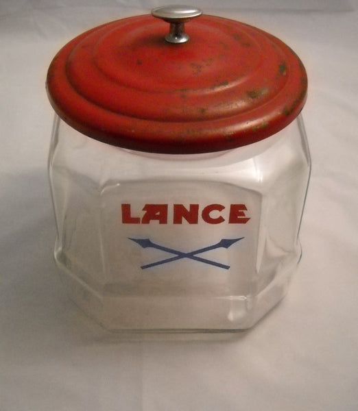 Vintage Glass Lance Jar