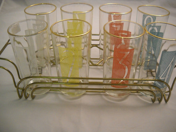 Set of 8 Numbered Glasses