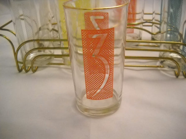Set of 8 Numbered Glasses