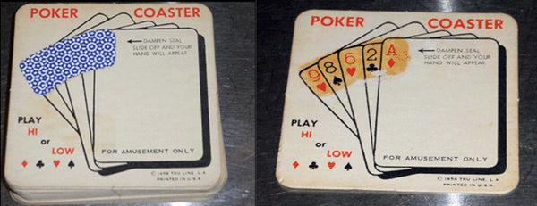1958 Poker Coasters