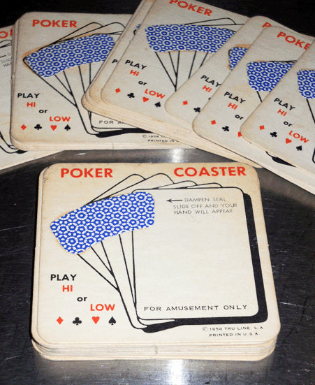 1958 Poker Coasters