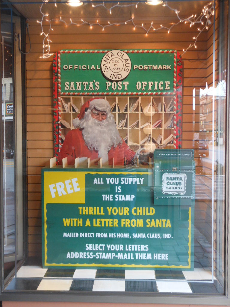 Vintage Metal Santa's Post Office Display