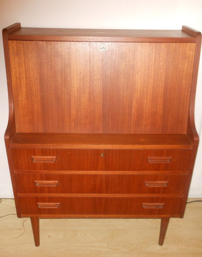 Danish Teak Secretary Desk