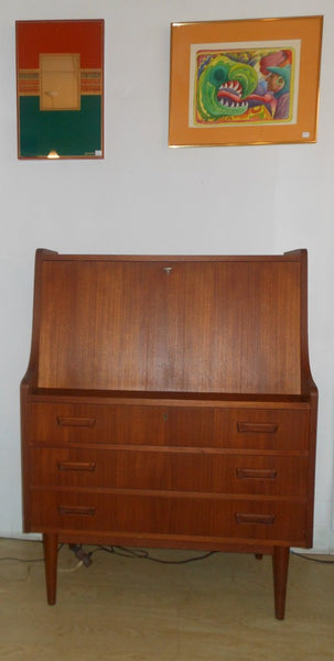 Danish Teak Secretary Desk