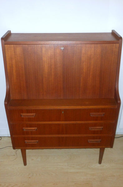 Danish Teak Secretary Desk