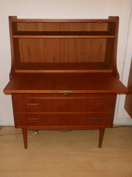 Danish Teak Secretary Desk