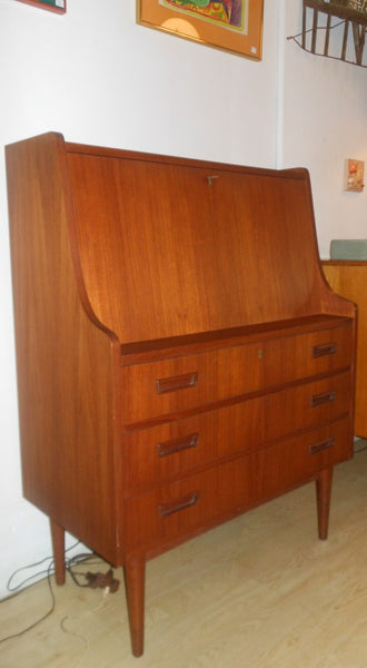 Danish Teak Secretary Desk