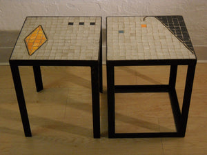 Pair of Tile Side Tables