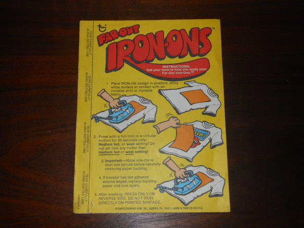 Vintage Topps Far-Out Iron-Ons