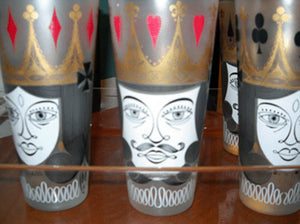King & Queen Playing Card Glasses