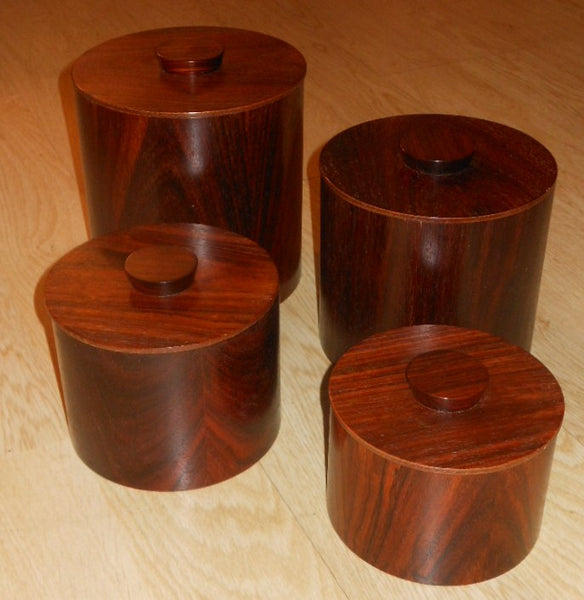 Wood Veneer Canister Set